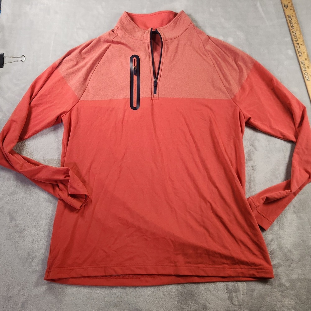 Southern Tide‎ Quarter Zip Large Tide To Trail Pullover Coral Zip Pocket